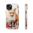Christmas Fox in a Wreath of Red Berries - Impact Resistant Phone Case iPhone 14 Plus Glossy